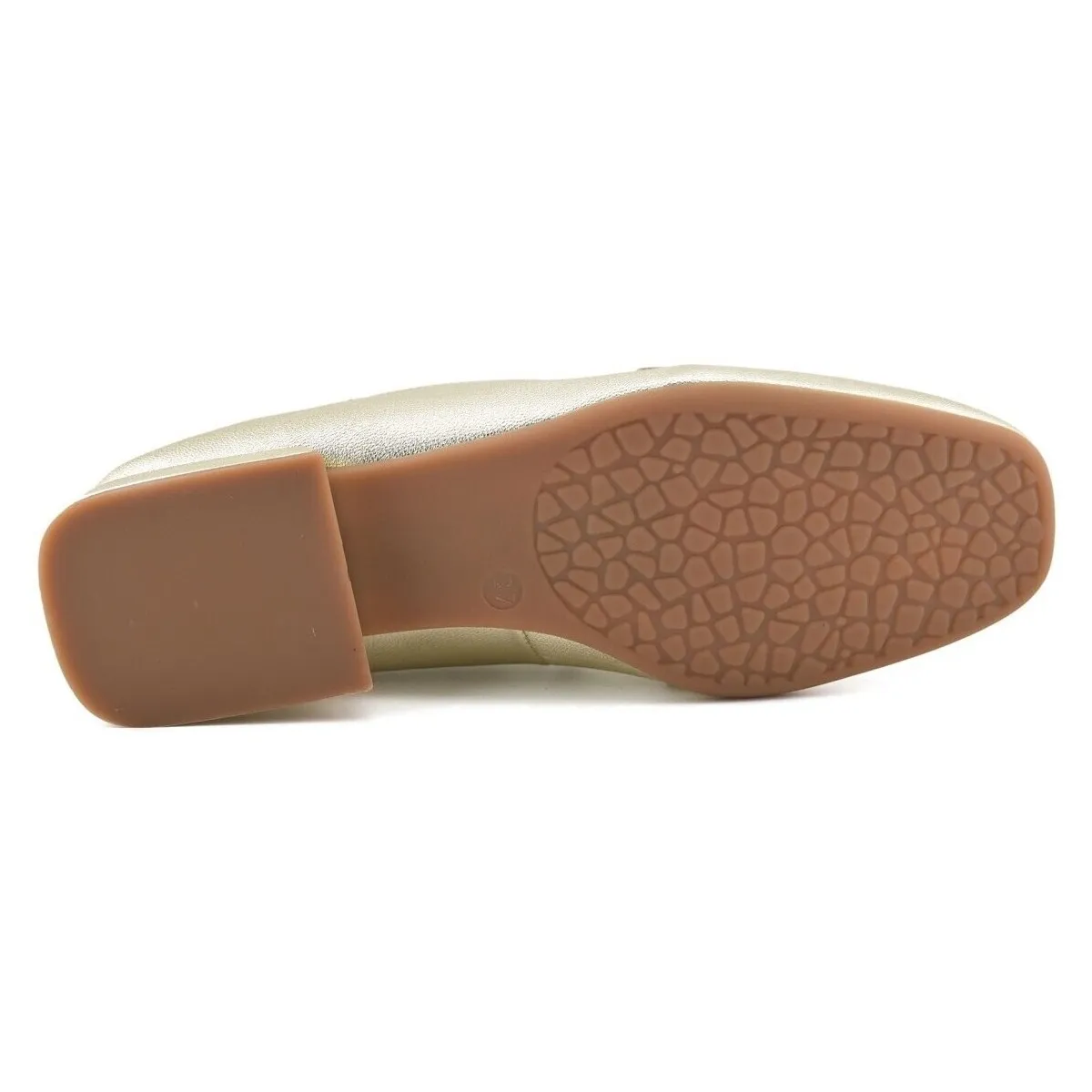 Mocasines dorados de piel by