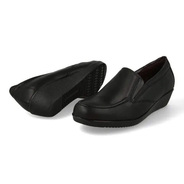 MOCASINES MUJER CUÑA NEGRO MOD. KENIA