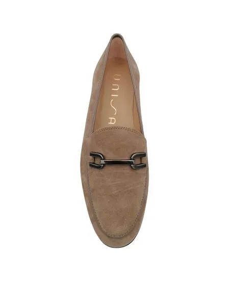 Mocasines Unisa en piel ante taupe