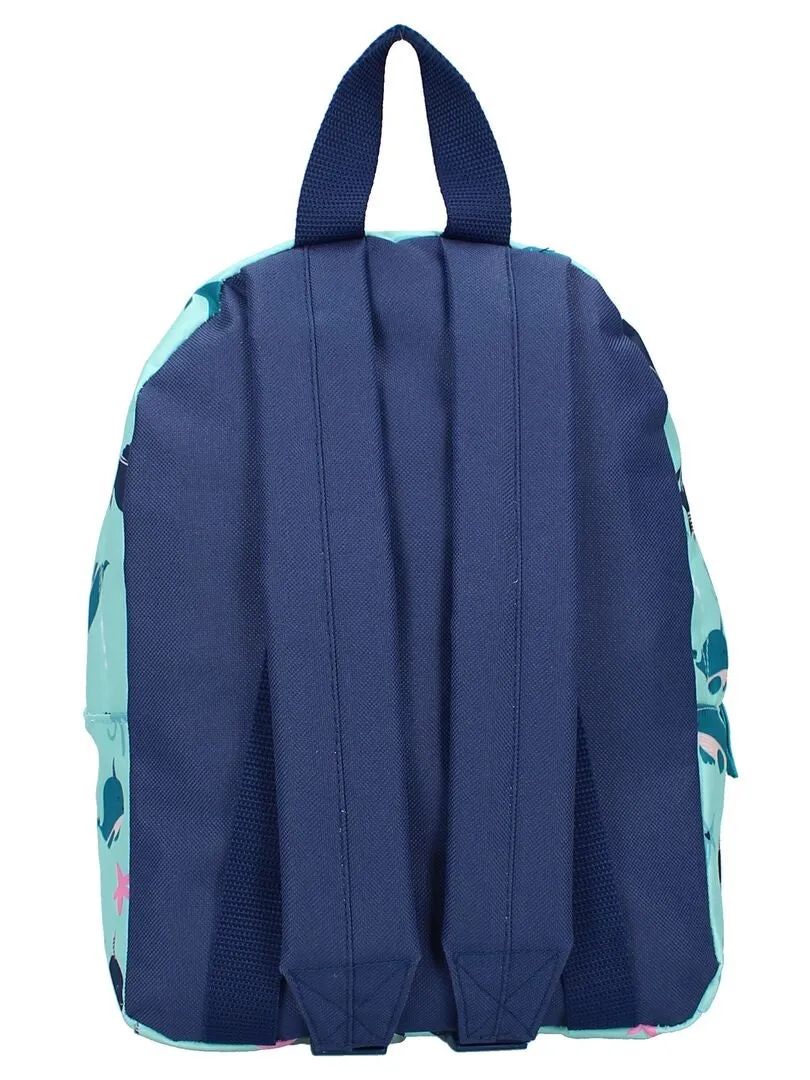MOCHILA CON ESTAMPADO DE BALLENA  AZUL
