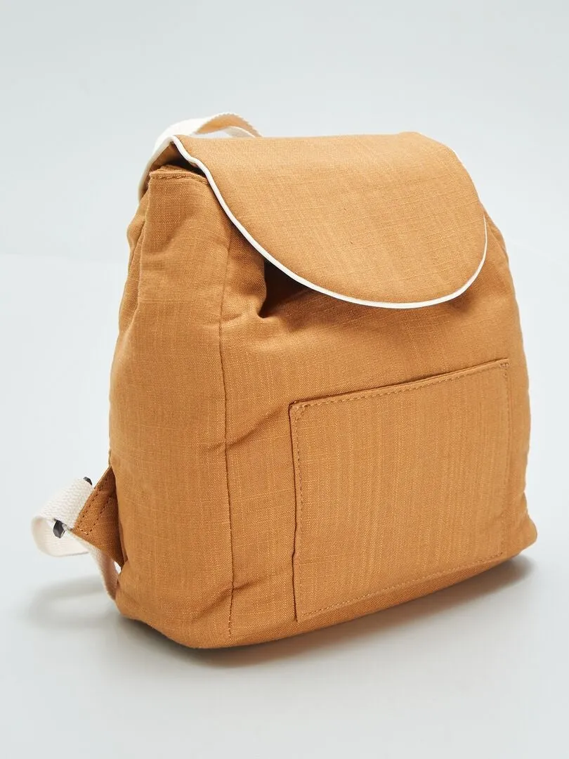 MOCHILA DE MEZCLA DE LINO  AMARILLO