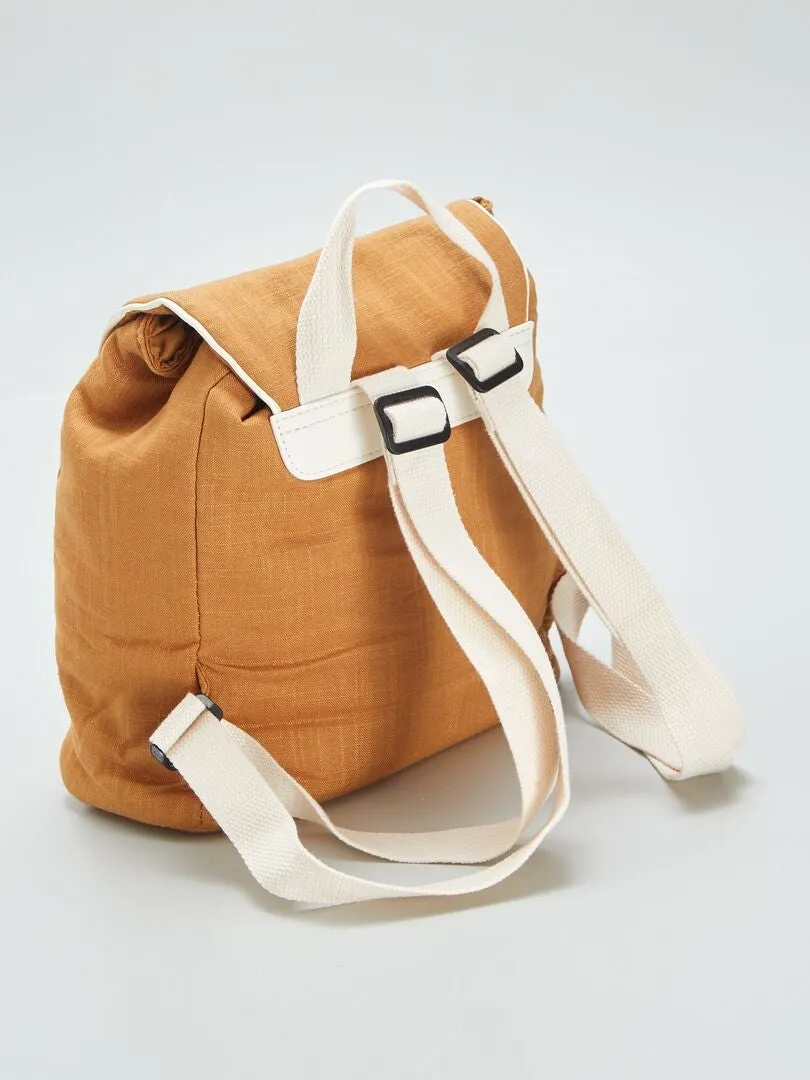 MOCHILA DE MEZCLA DE LINO  AMARILLO