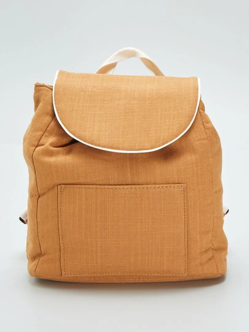 MOCHILA DE MEZCLA DE LINO  AMARILLO