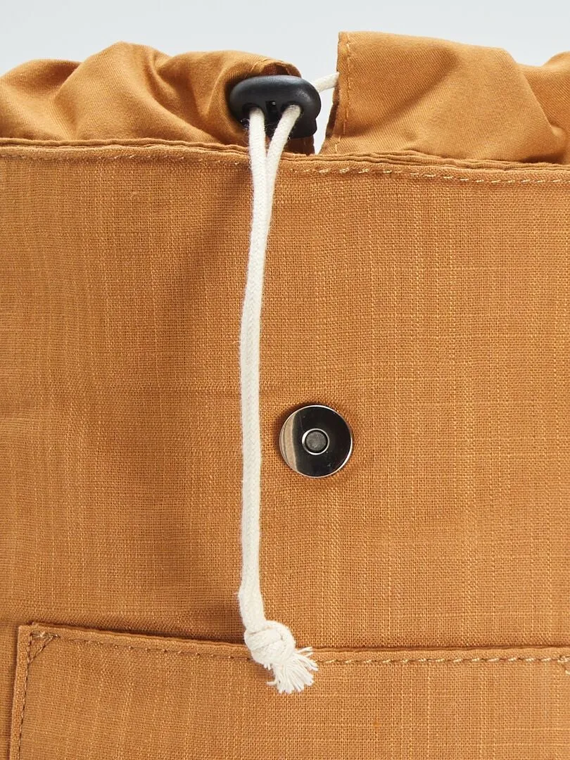 MOCHILA DE MEZCLA DE LINO  AMARILLO