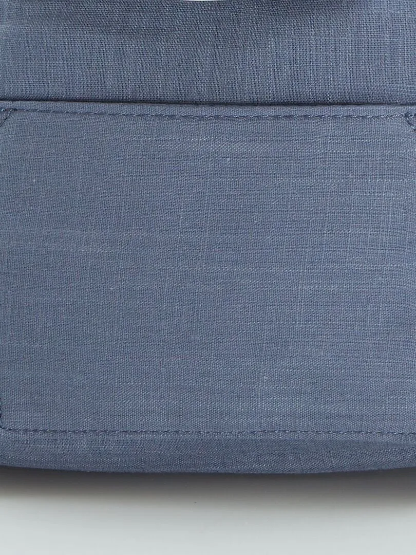 MOCHILA DE MEZCLA DE LINO  AZUL