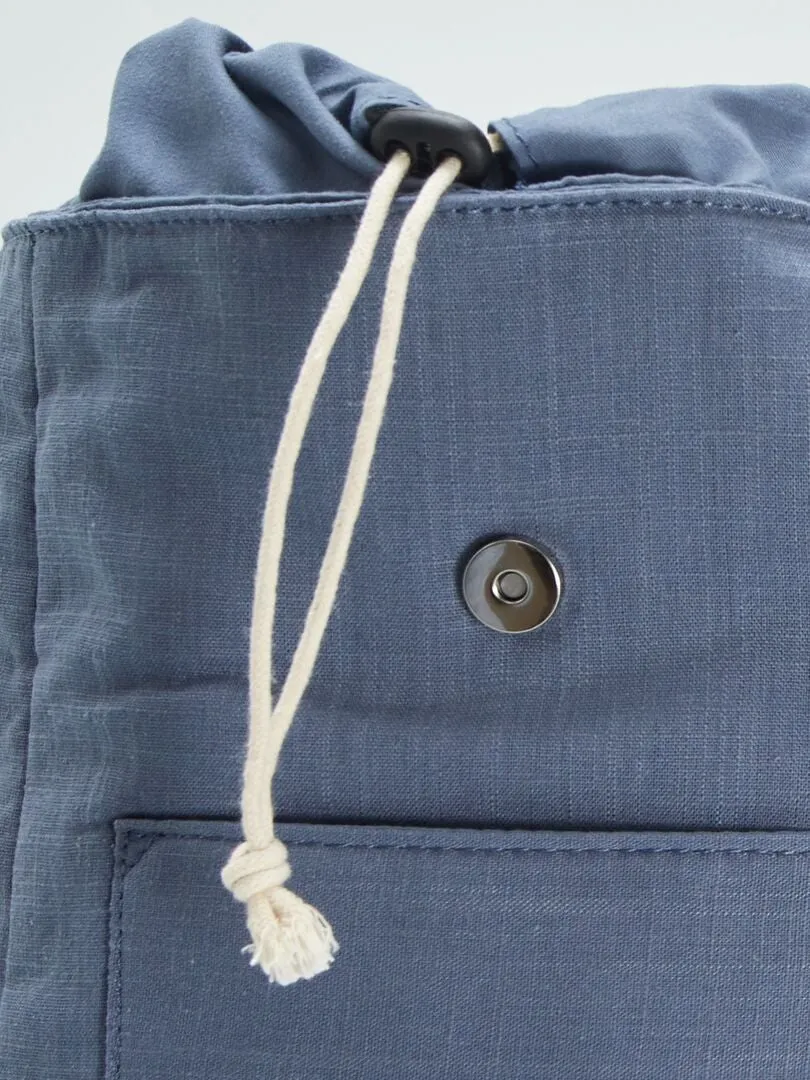MOCHILA DE MEZCLA DE LINO  AZUL