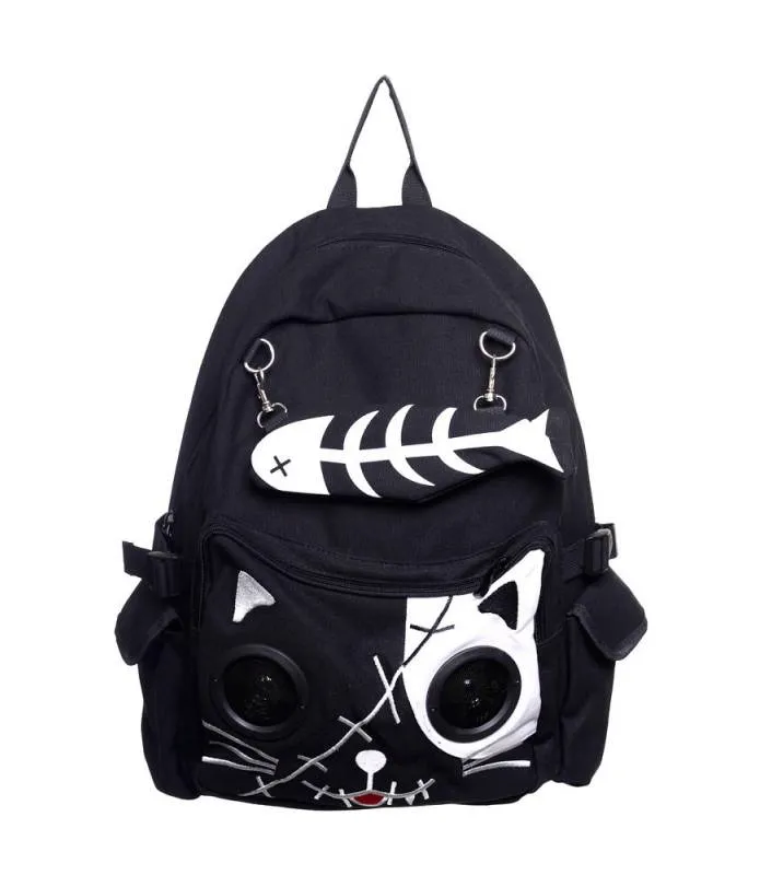 Mochila gato con altavoces BBN728BLK Banned
