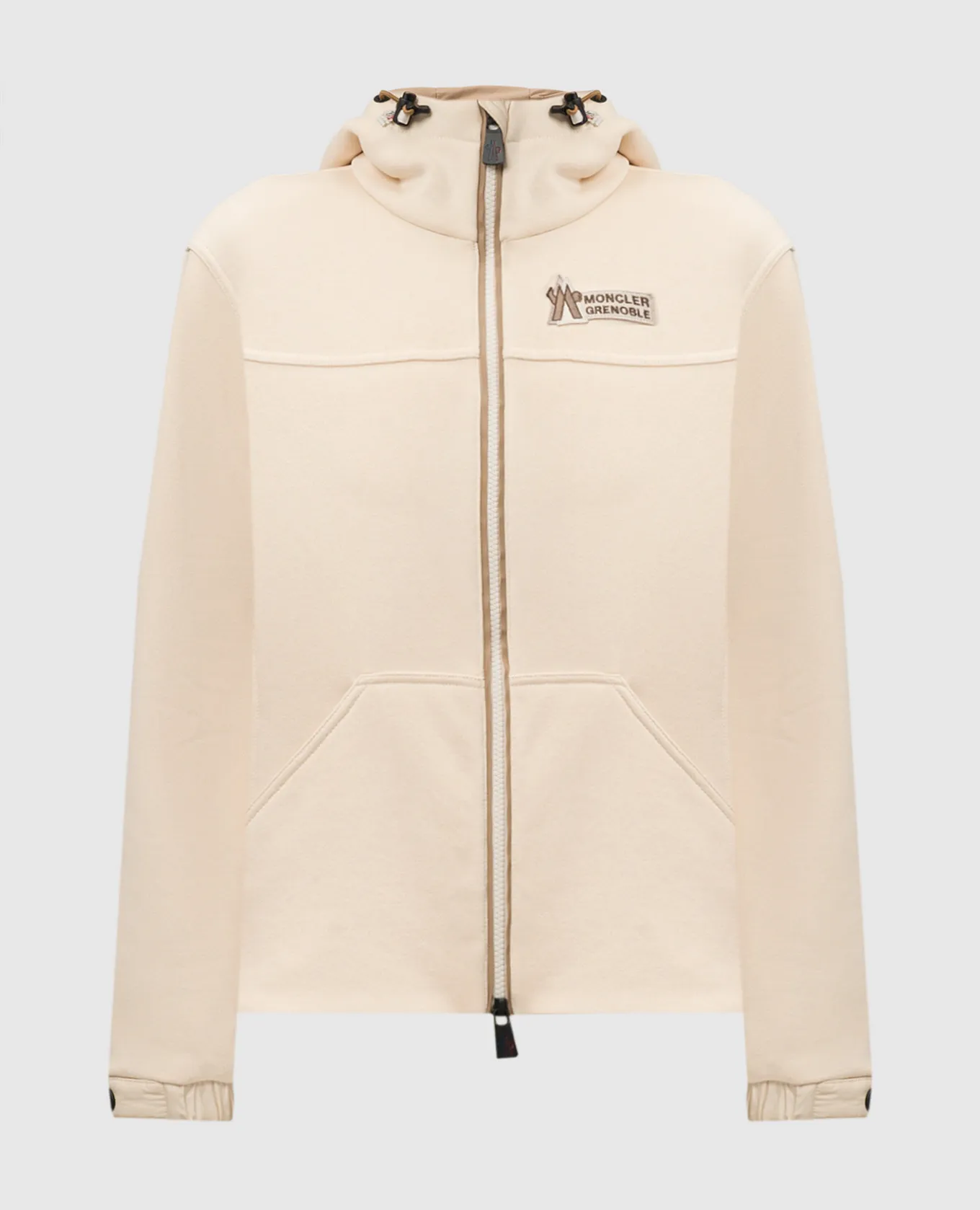 Moncler Grenoble Beige sports jacket with logo