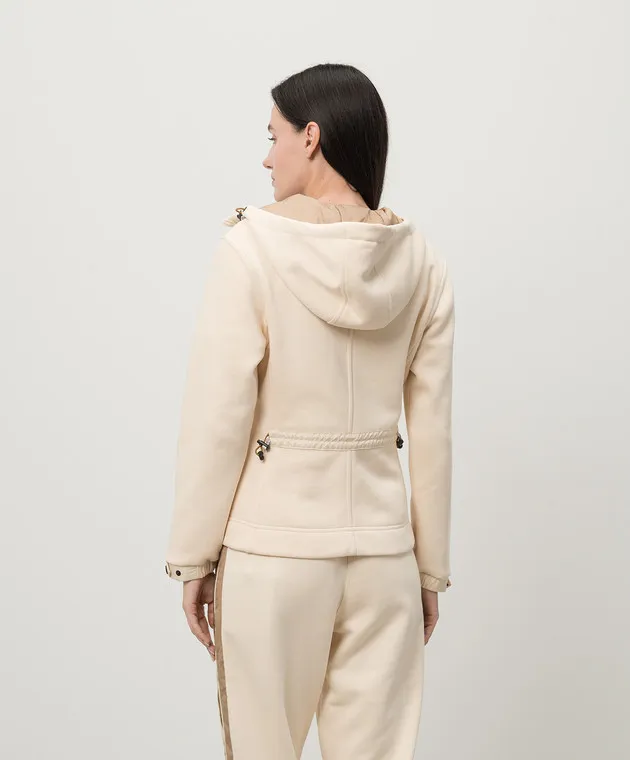 Moncler Grenoble Beige sports jacket with logo