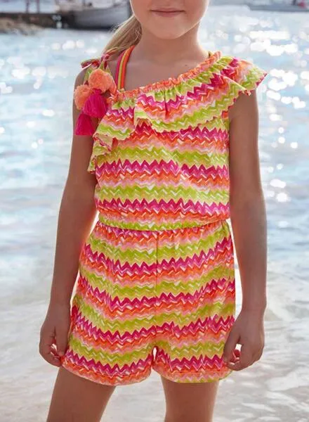 Mono Mayoral Asimétrico Estampado Multi Para Niña