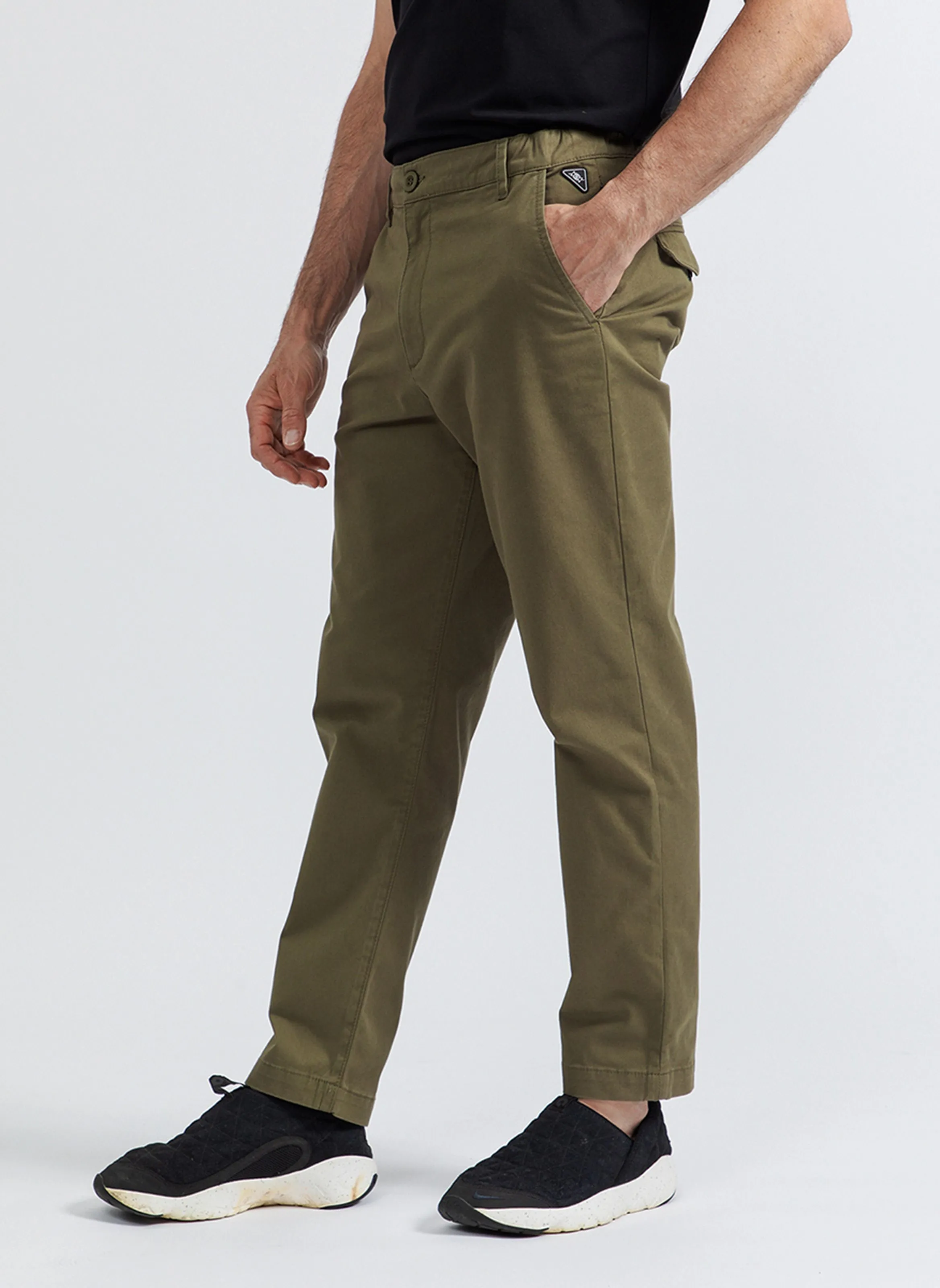 NEW MAN RUSH  PANTALóN CHINO RECTO DE MEZCLA DE ALGODóN EN CAQUI