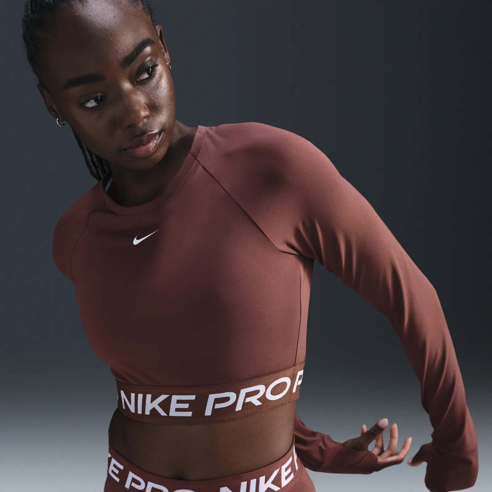 NIKE CROP TOP LONG SLEEVE DRIFIT