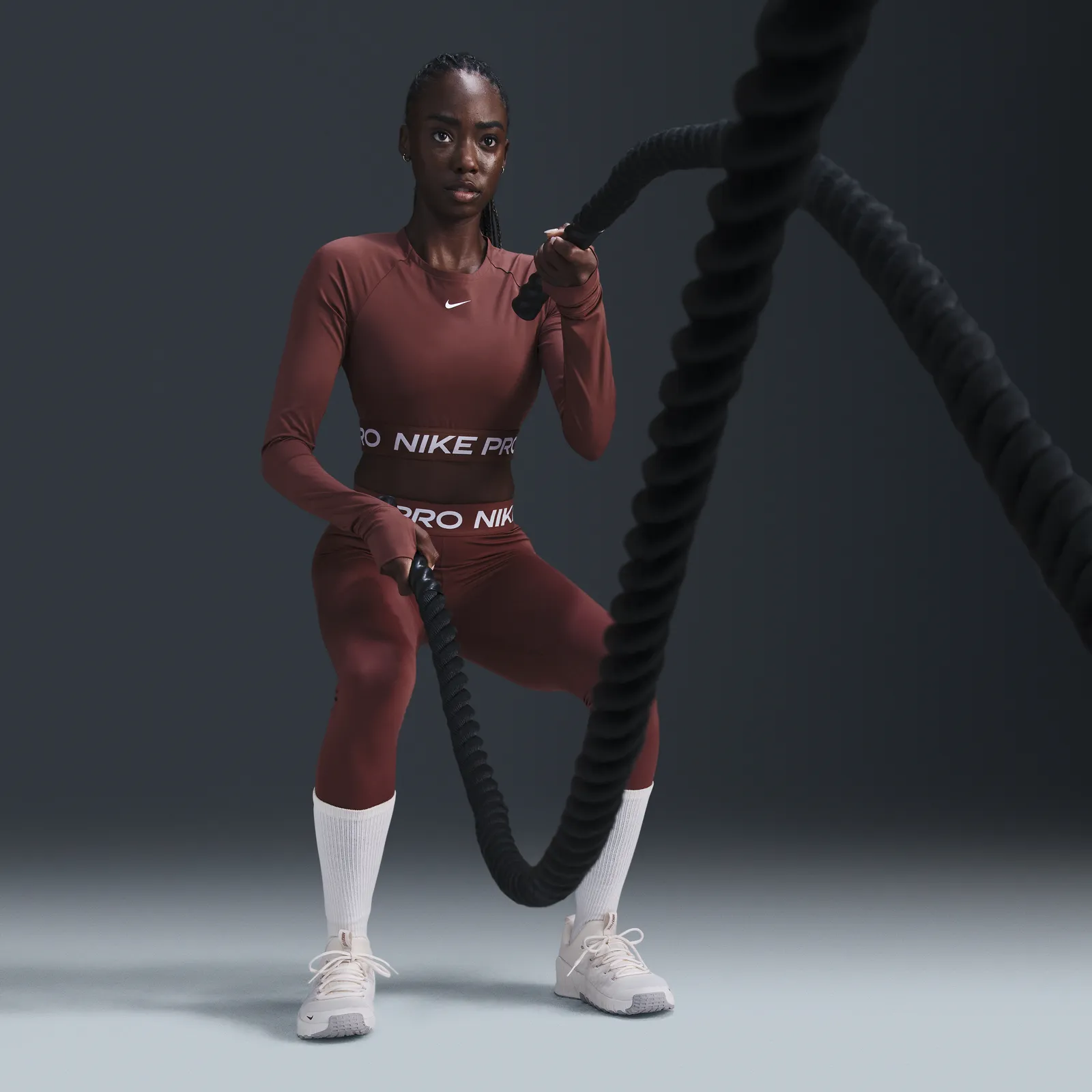 NIKE CROP TOP LONG SLEEVE DRIFIT