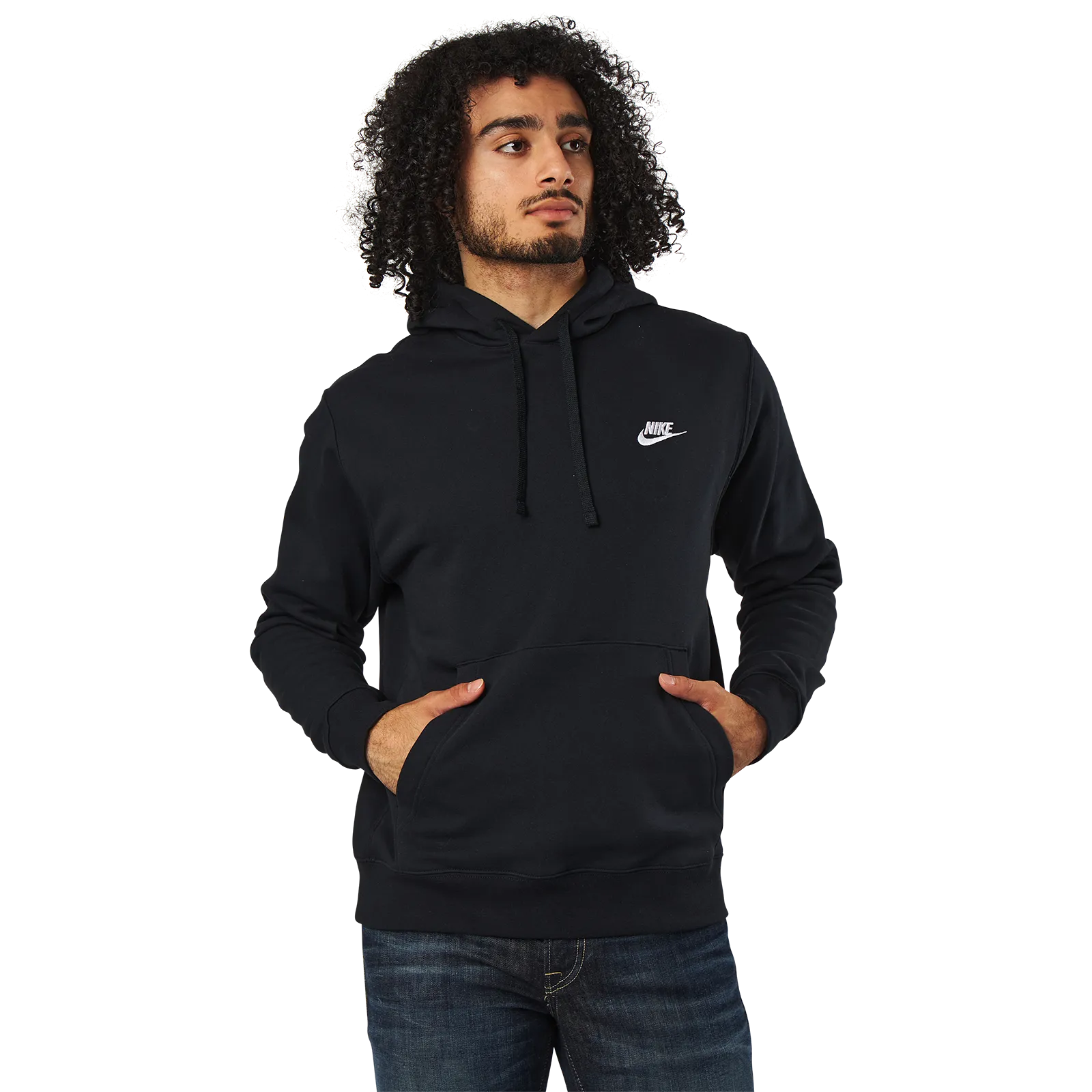 Nike Sportswear Club Fleece Pullover Hoodie BLACK/BLACK/WHITE