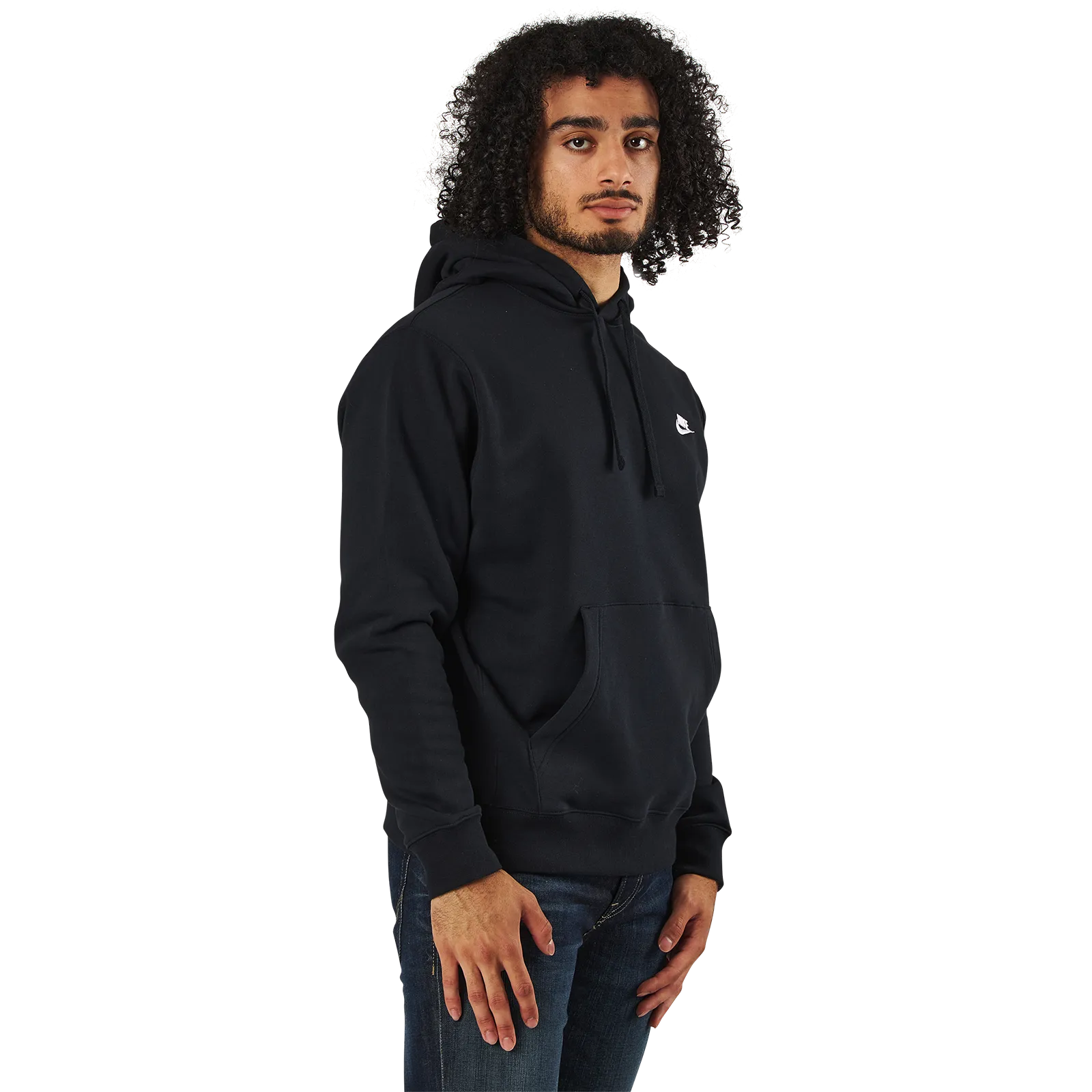 Nike Sportswear Club Fleece Pullover Hoodie BLACK/BLACK/WHITE