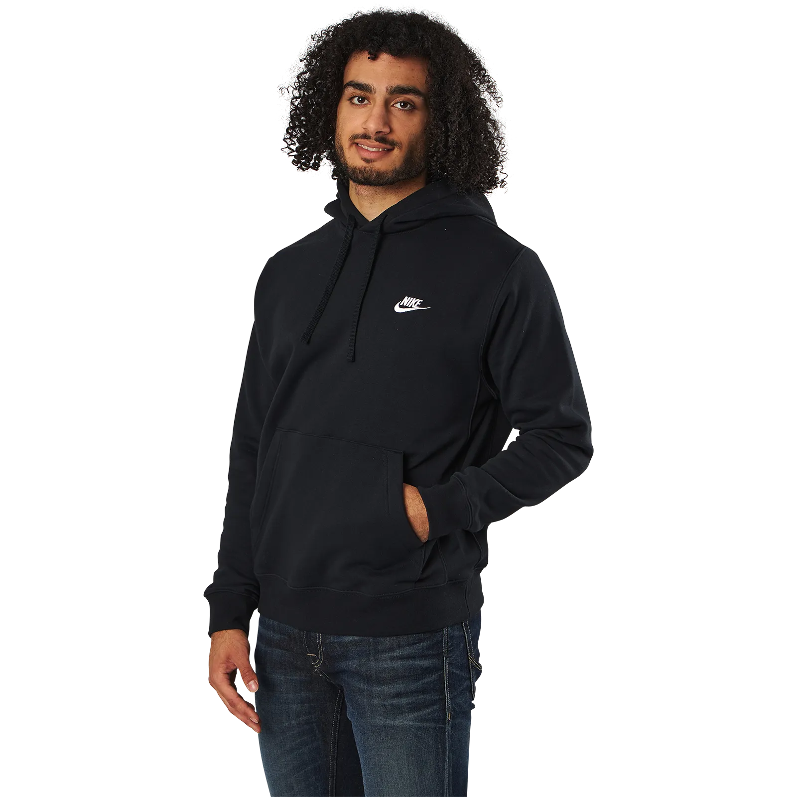 Nike Sportswear Club Fleece Pullover Hoodie BLACK/BLACK/WHITE