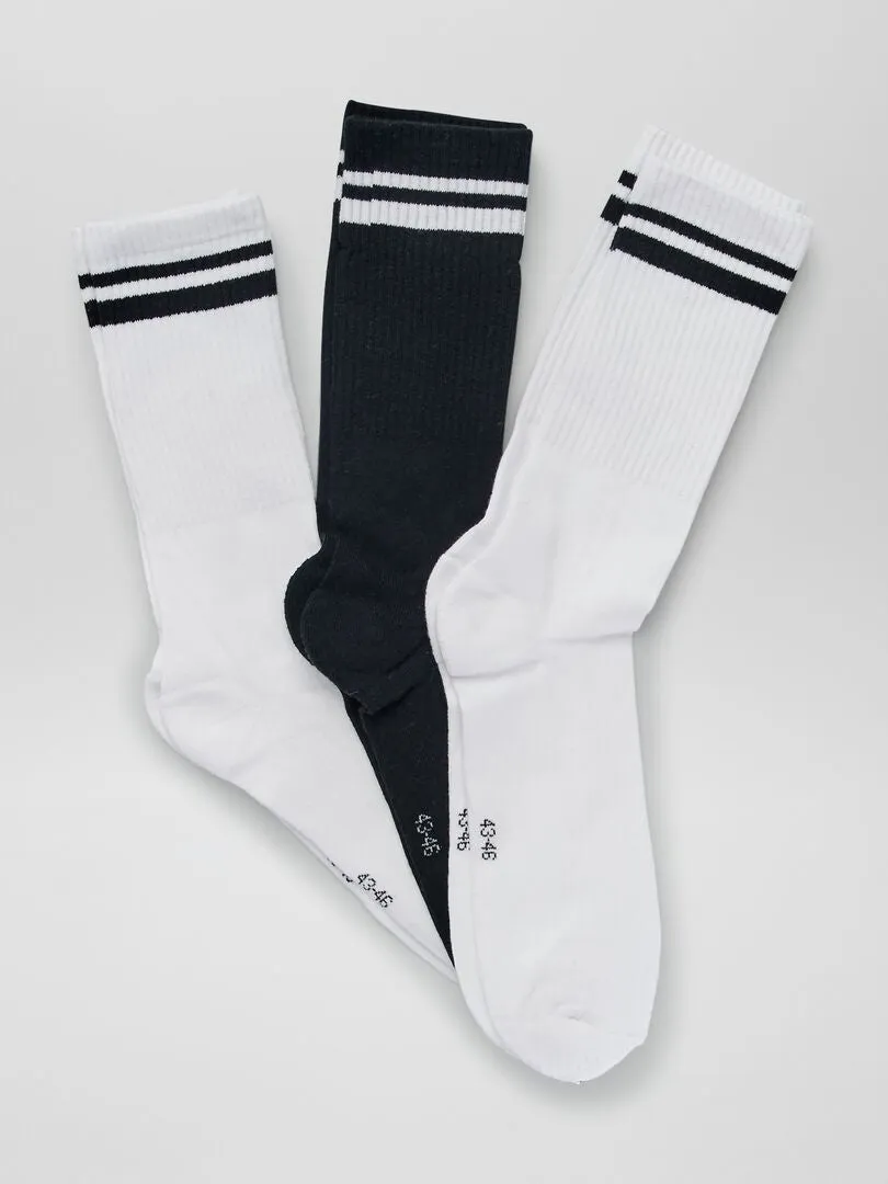 PACK DE 3 PARES DE CALCETINES DE CANALé  NEGRO