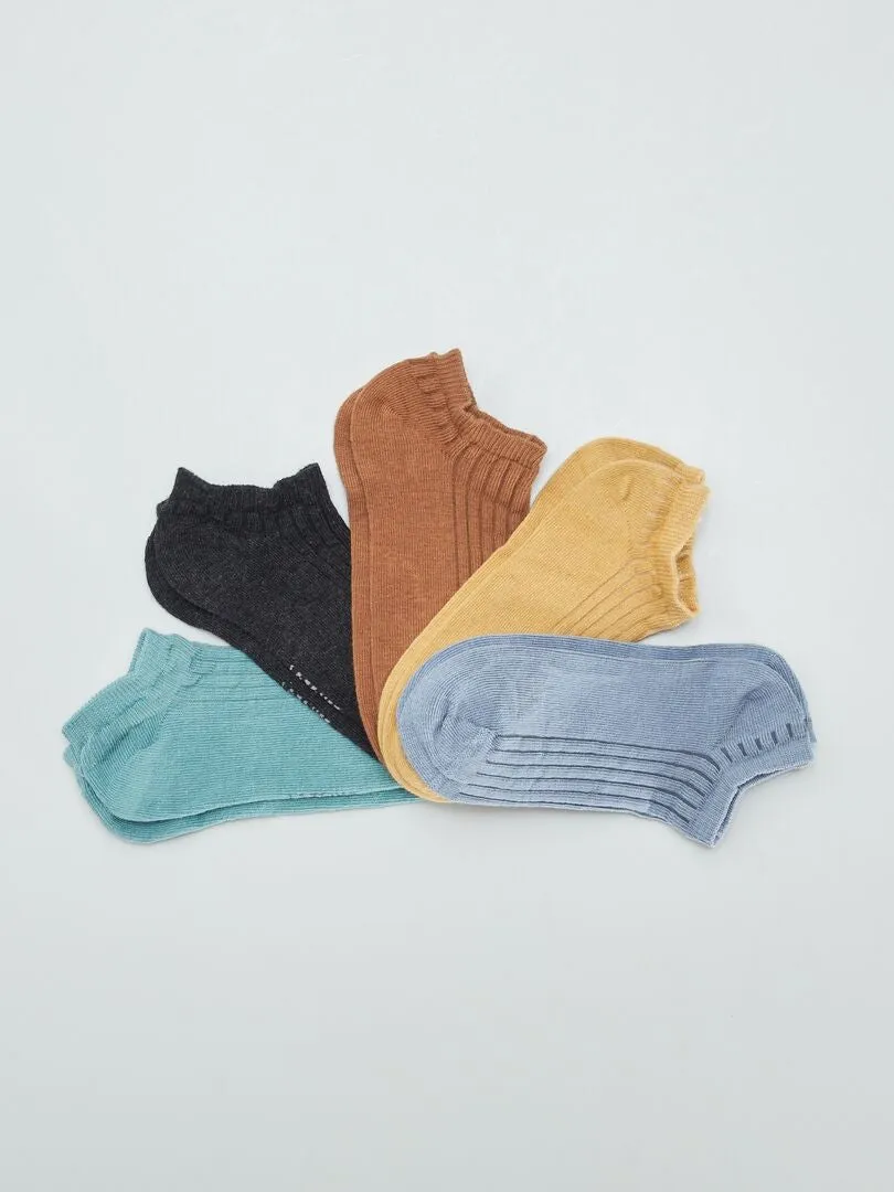 PACK DE 5 PARES DE CALCETINES INVISIBLES  GRIS