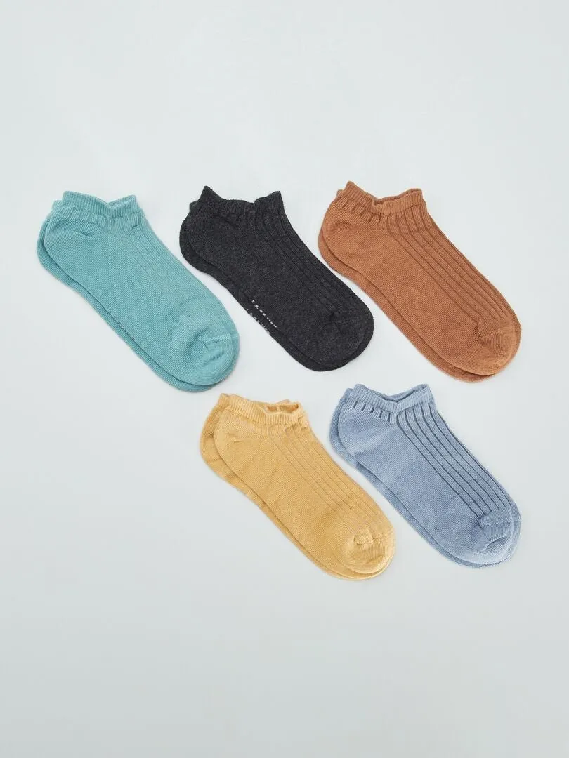 PACK DE 5 PARES DE CALCETINES INVISIBLES  GRIS