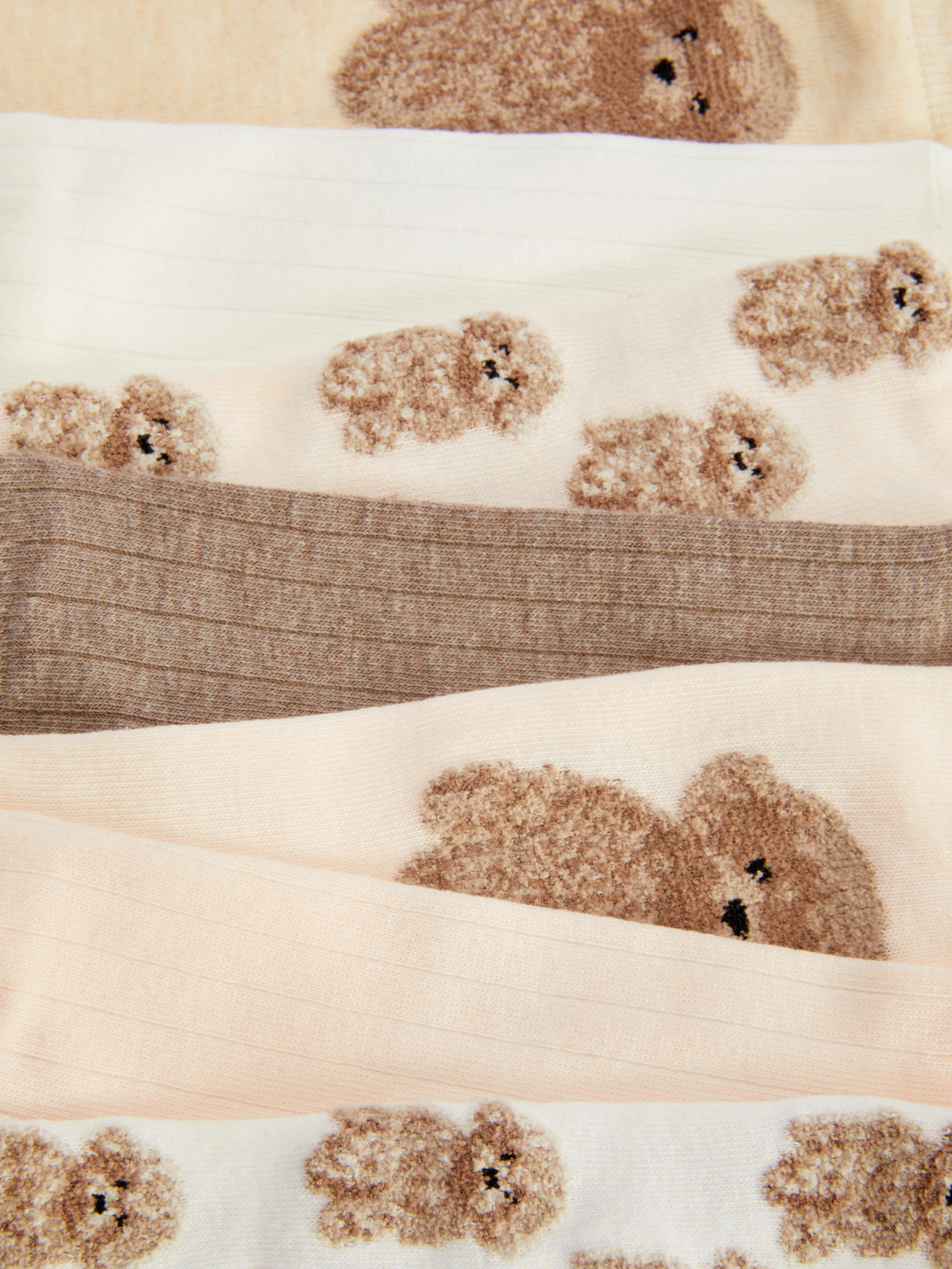 Pack de 7 calcetines con estampado de cachorros