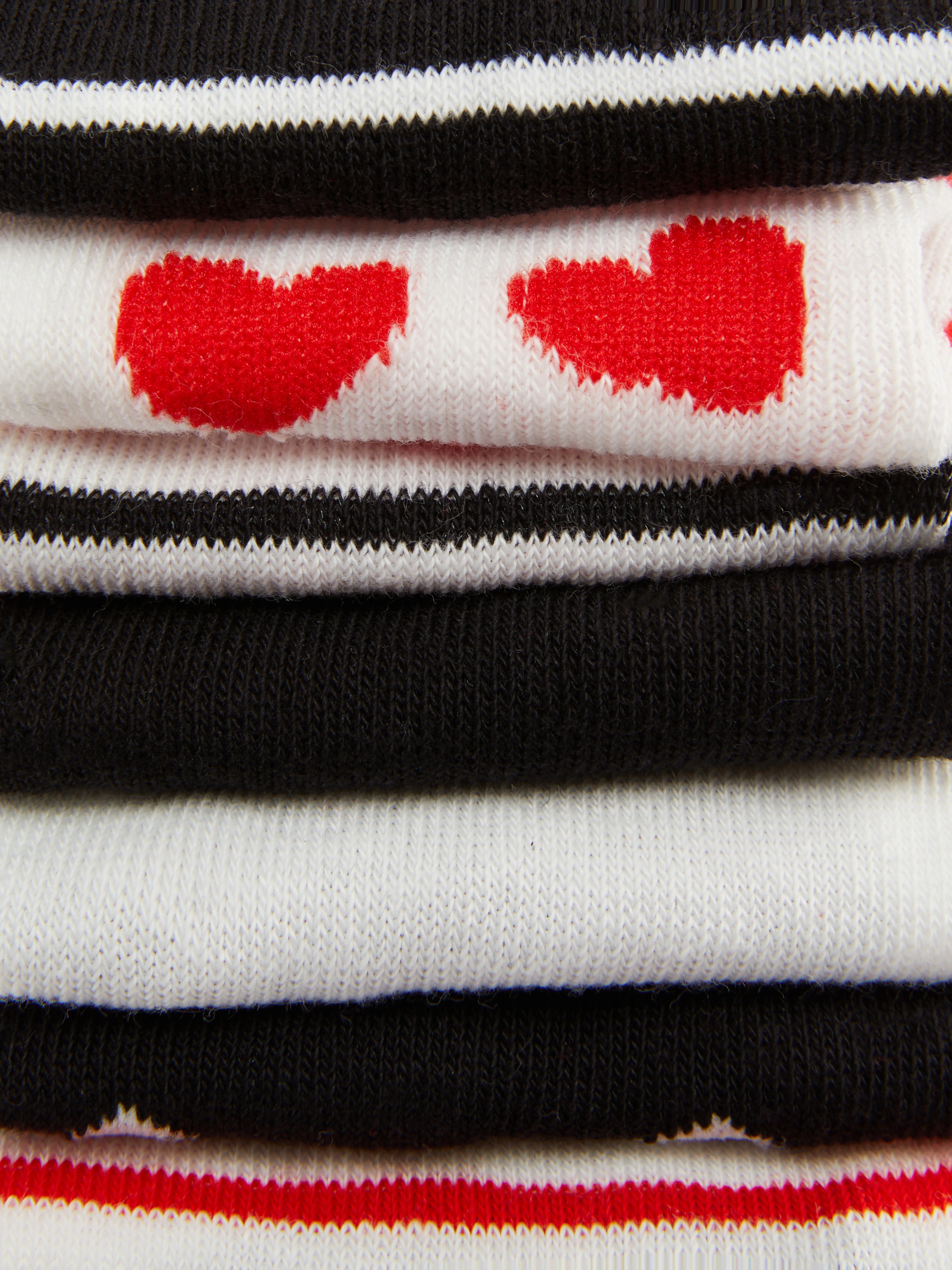 Pack de 7 pares de calcetines bajos con corazones