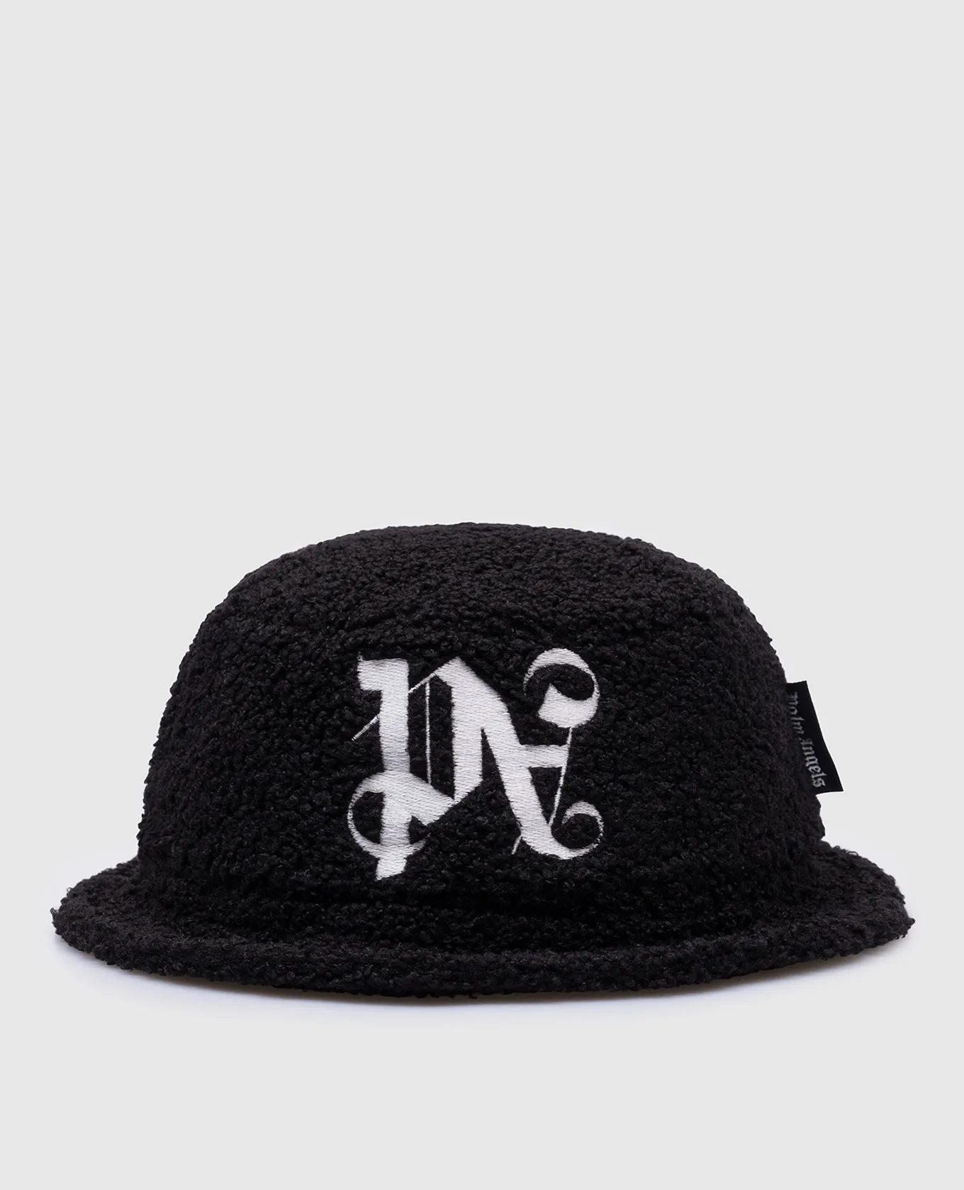 Palm Angels Black panama with logo monogram