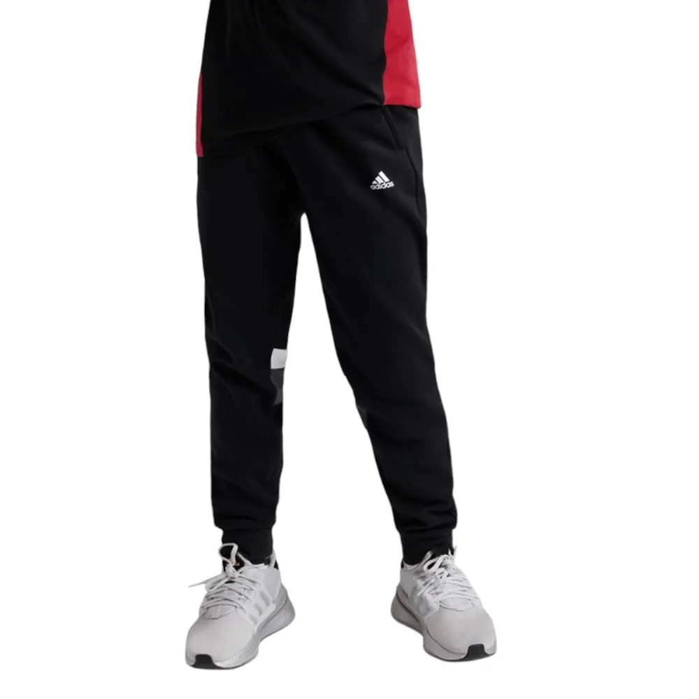 PANTALONES ADIDAS 3 RAYAS TIBERIO BLOQUES DE COLOR NEGRO IS2531 NIÑO