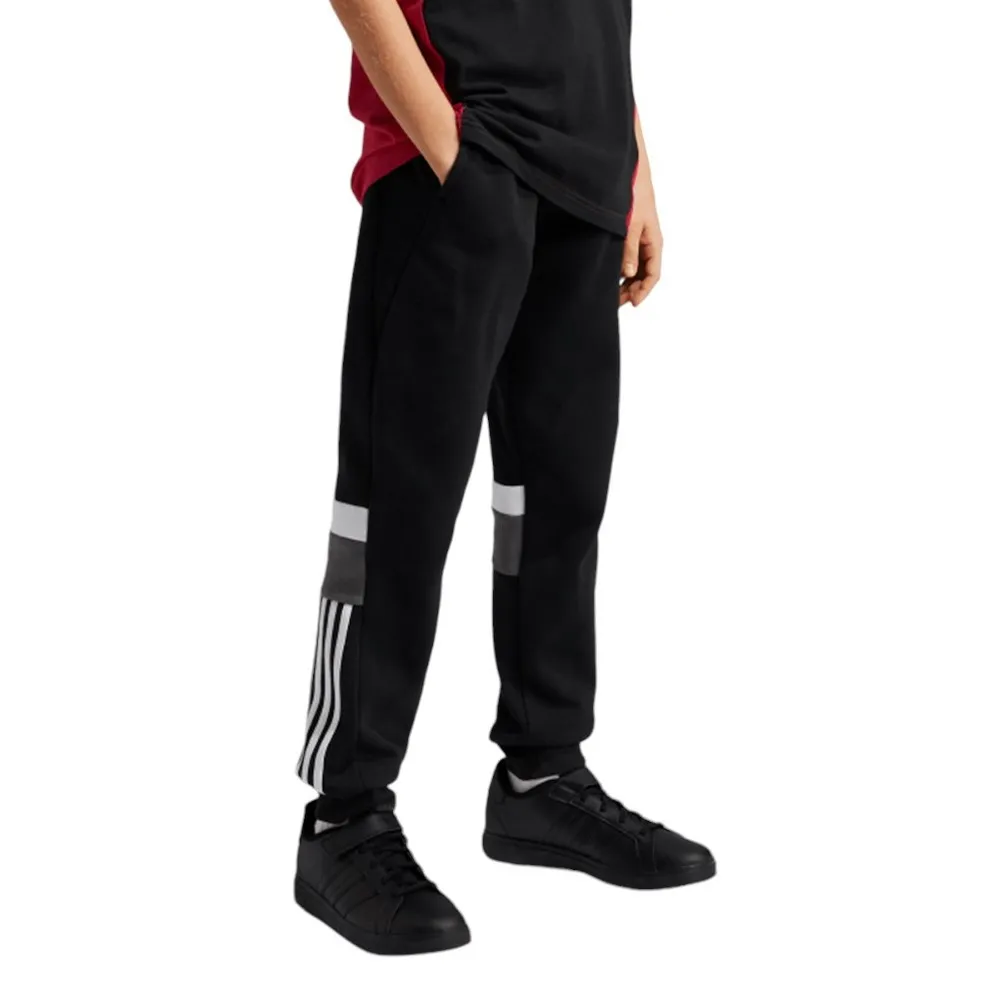 PANTALONES ADIDAS 3 RAYAS TIBERIO BLOQUES DE COLOR NEGRO IS2531 NIÑO