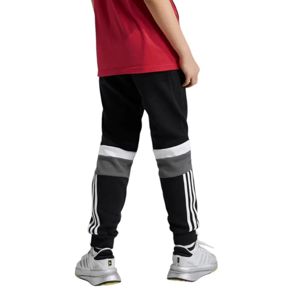 PANTALONES ADIDAS 3 RAYAS TIBERIO BLOQUES DE COLOR NEGRO IS2531 NIÑO