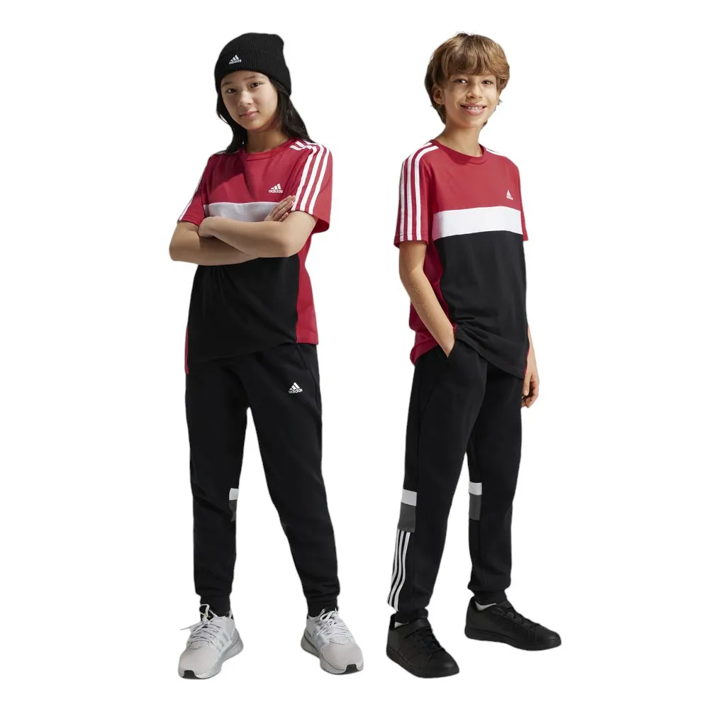 PANTALONES ADIDAS 3 RAYAS TIBERIO BLOQUES DE COLOR NEGRO IS2531 NIÑO