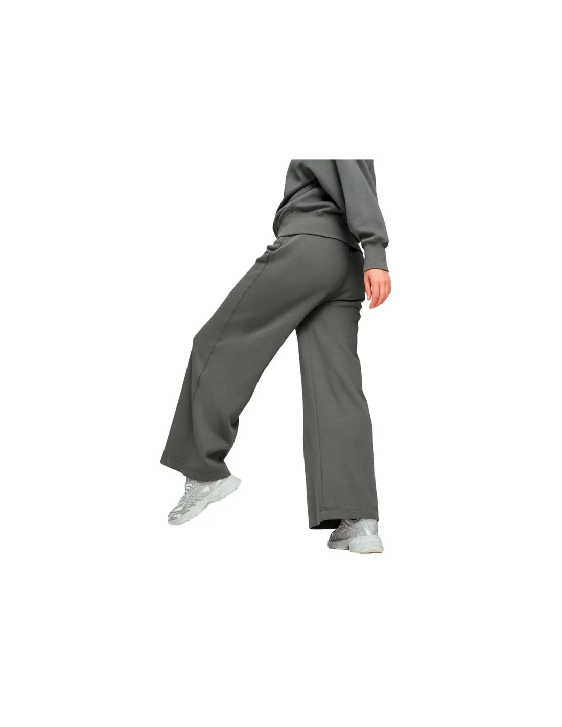 Pantalones Puma CLASSICS+ Relaxed Gris Mujer