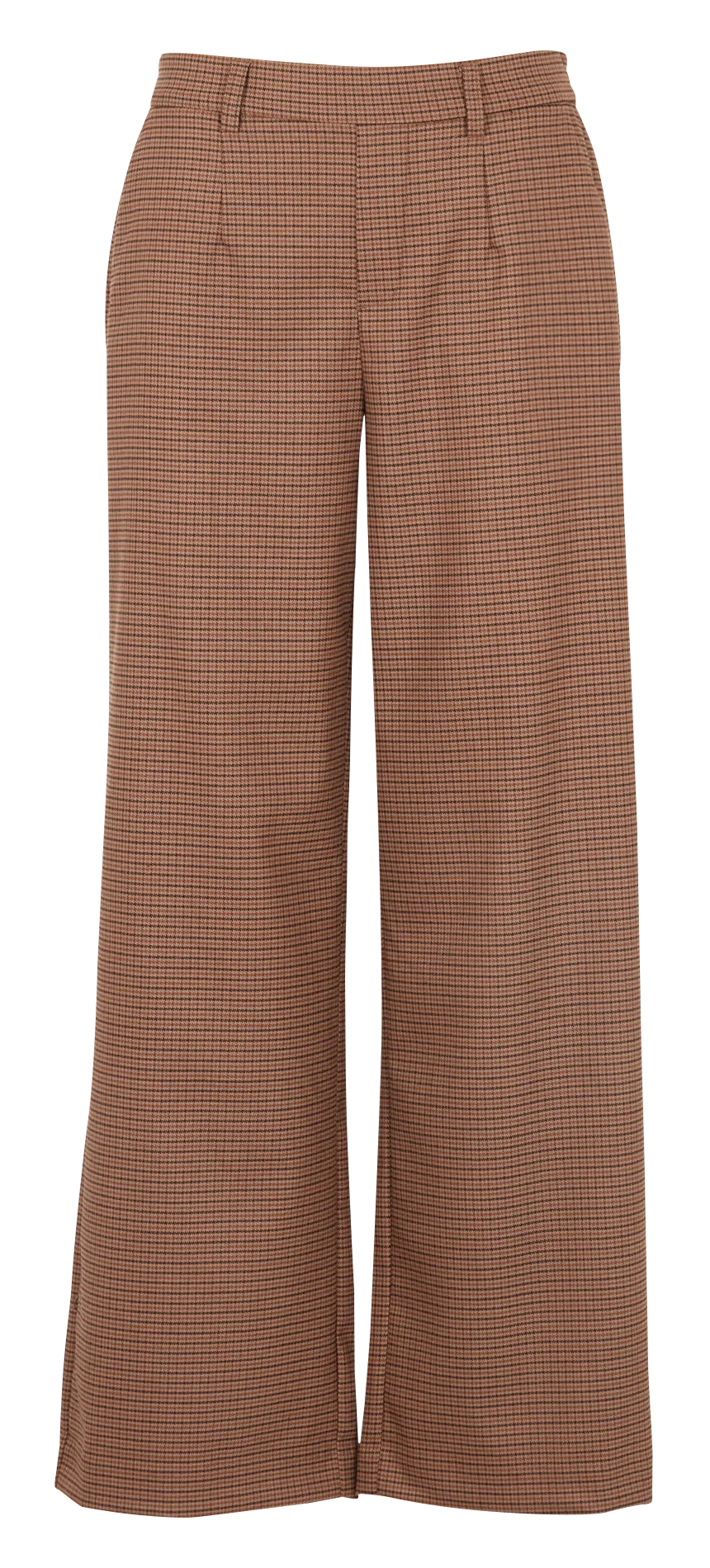 Pantalón ancho de rayas en beige