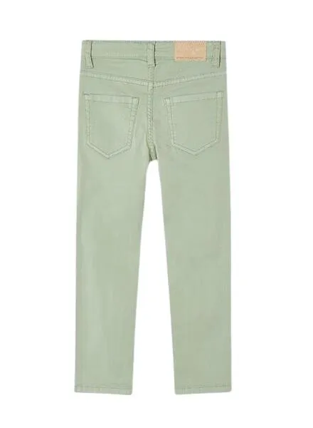 Pantalón Mayoral Sarga Slim Basic Verde Para Niño