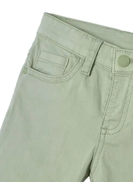 Pantalón Mayoral Sarga Slim Basic Verde Para Niño