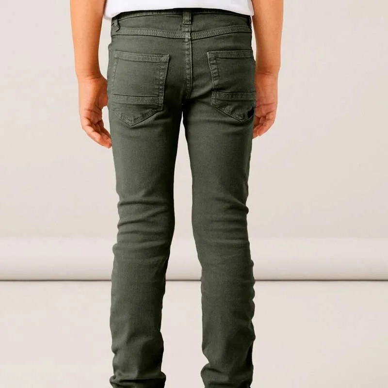 Pantalón niño verde oscuro slim de Name it