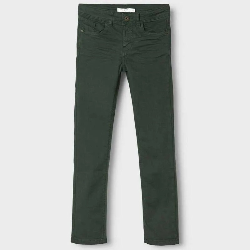 Pantalón niño verde oscuro slim de Name it