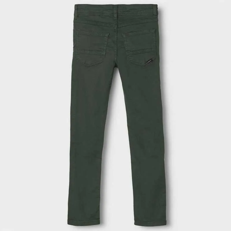 Pantalón niño verde oscuro slim de Name it