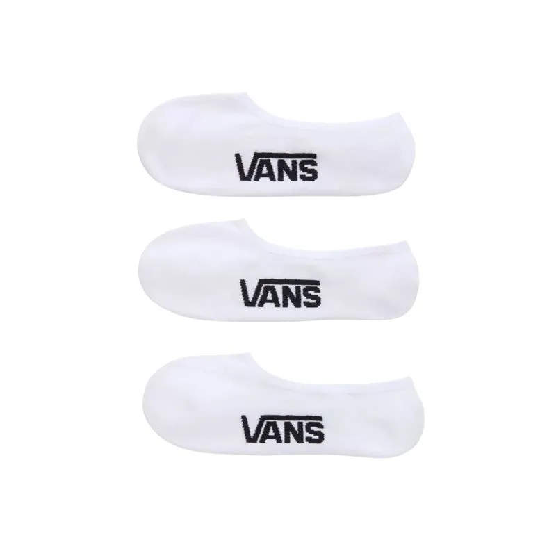 Paquete de 3 calcetines Vans Classic No Show (Blanco)