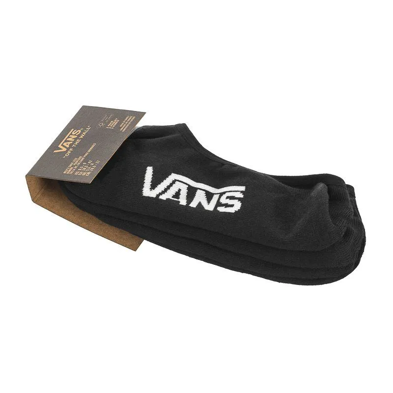 Paquete de 3 calcetines Vans Classic No Show (Negro)