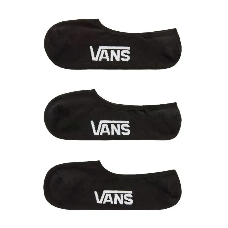 Paquete de 3 calcetines Vans Classic No Show (Negro)
