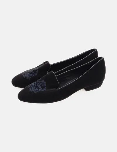 Pedro del Hierro Mocasines terciopelo negro