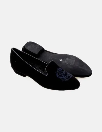 Pedro del Hierro Mocasines terciopelo negro