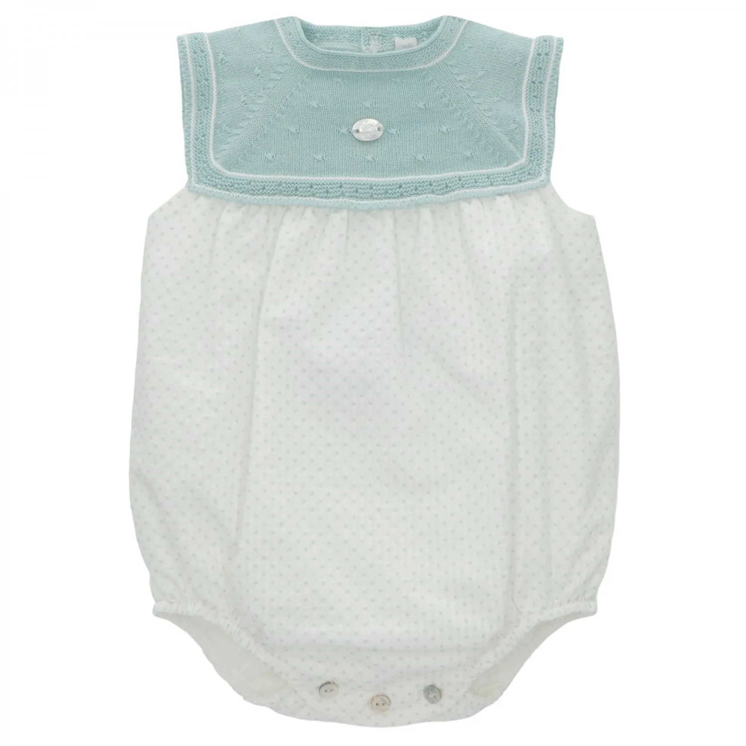 Pelele para niño punto y tela colección Tolouse