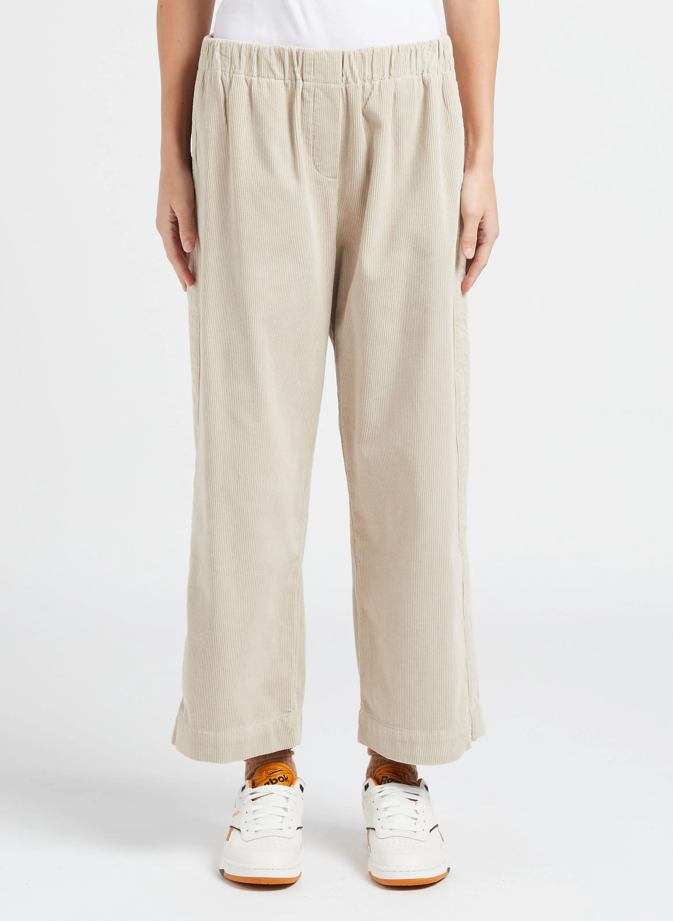 PENNY  PANTALóN RECTO DE ALGODóN EN BEIGE