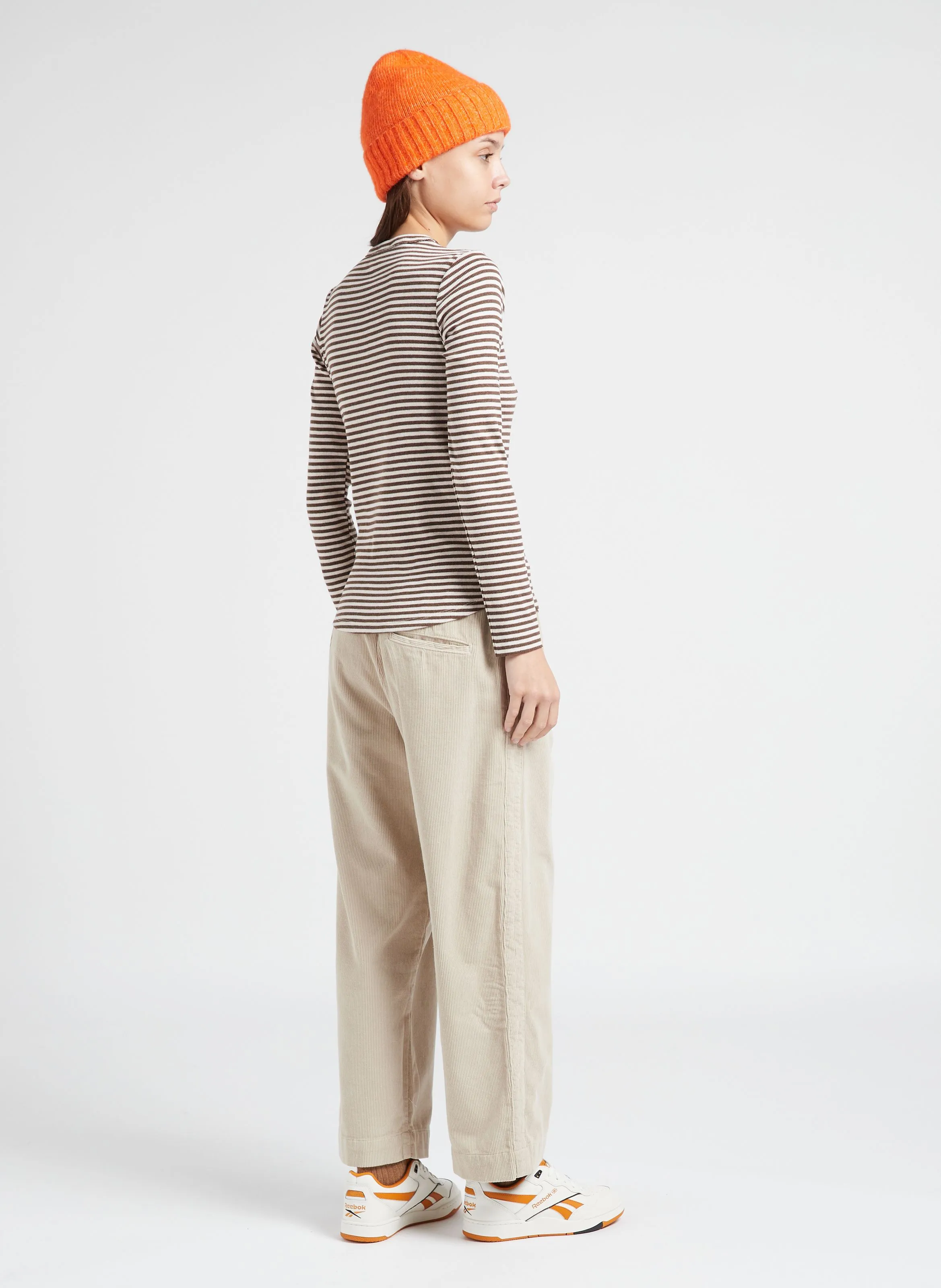 PENNY  PANTALóN RECTO DE ALGODóN EN BEIGE