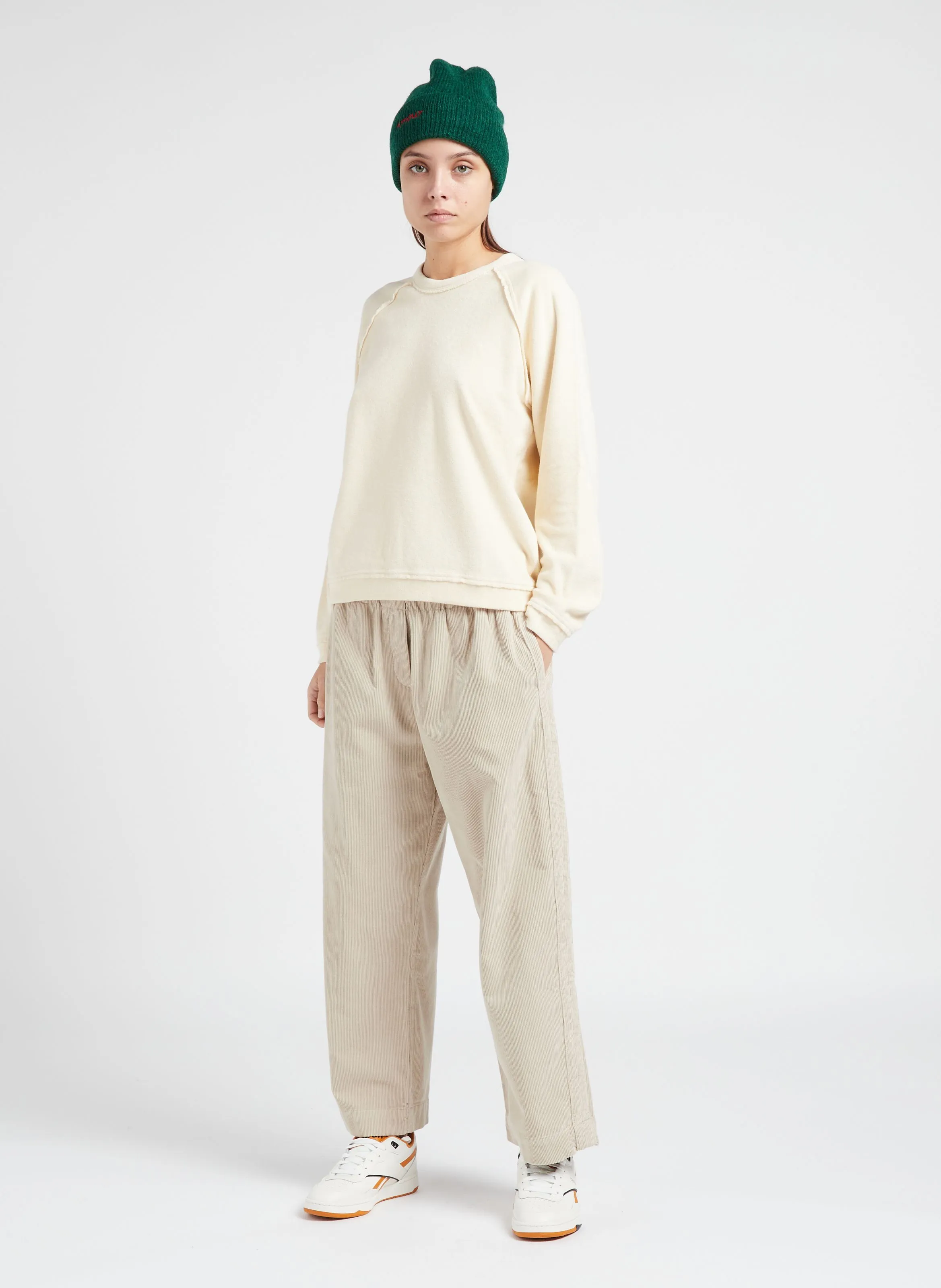 PENNY  PANTALóN RECTO DE ALGODóN EN BEIGE