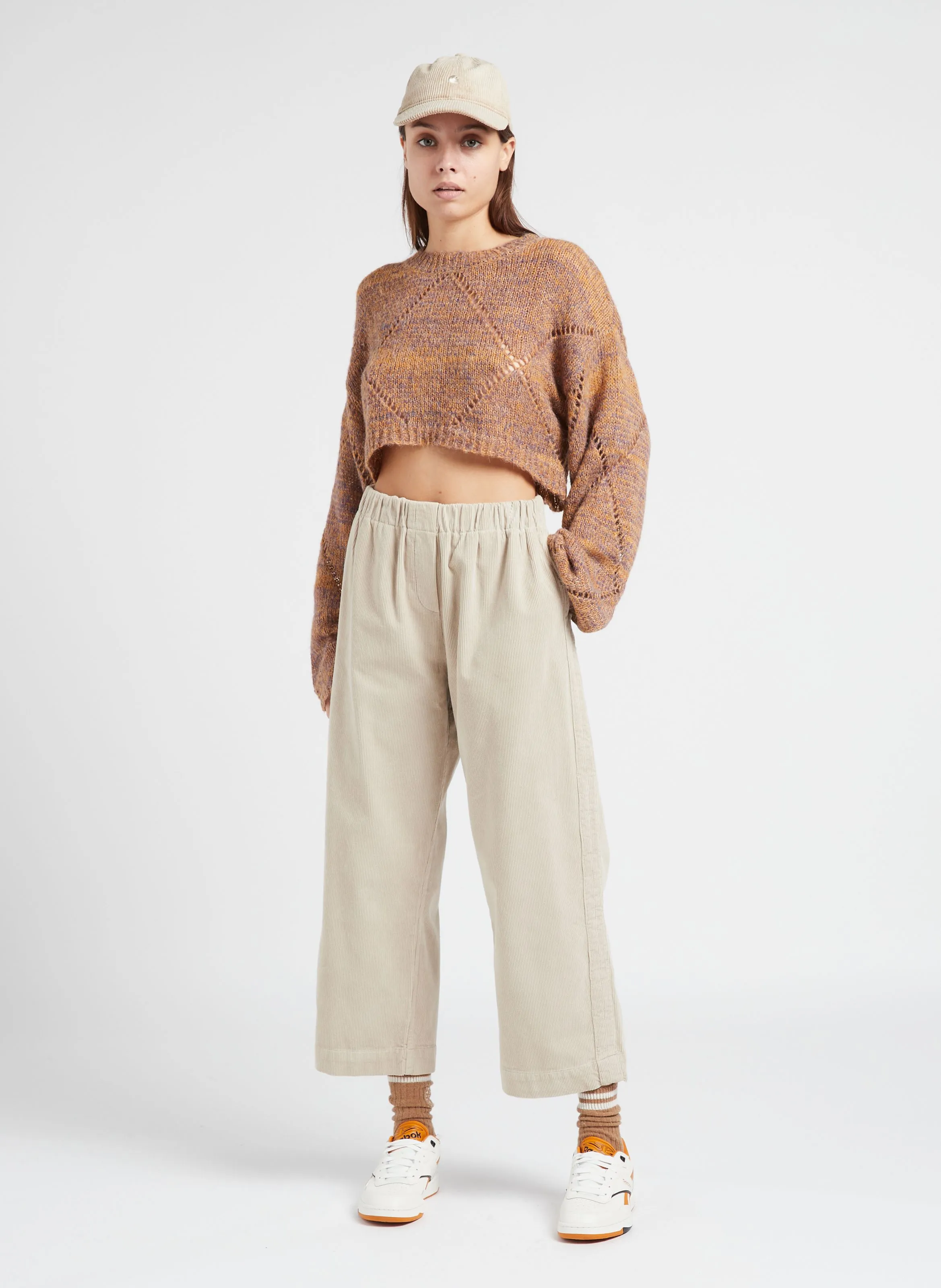 PENNY  PANTALóN RECTO DE ALGODóN EN BEIGE