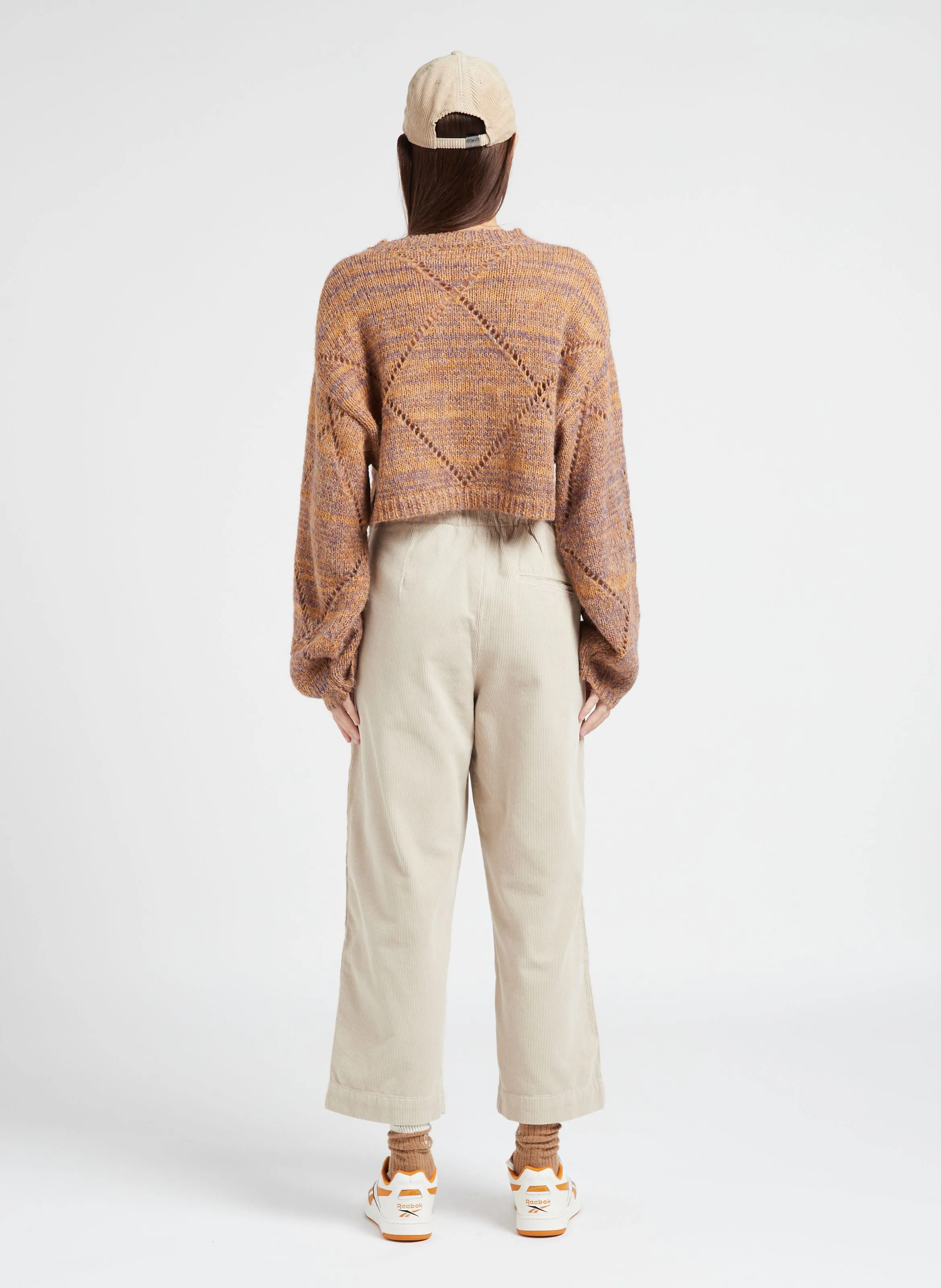 PENNY  PANTALóN RECTO DE ALGODóN EN BEIGE