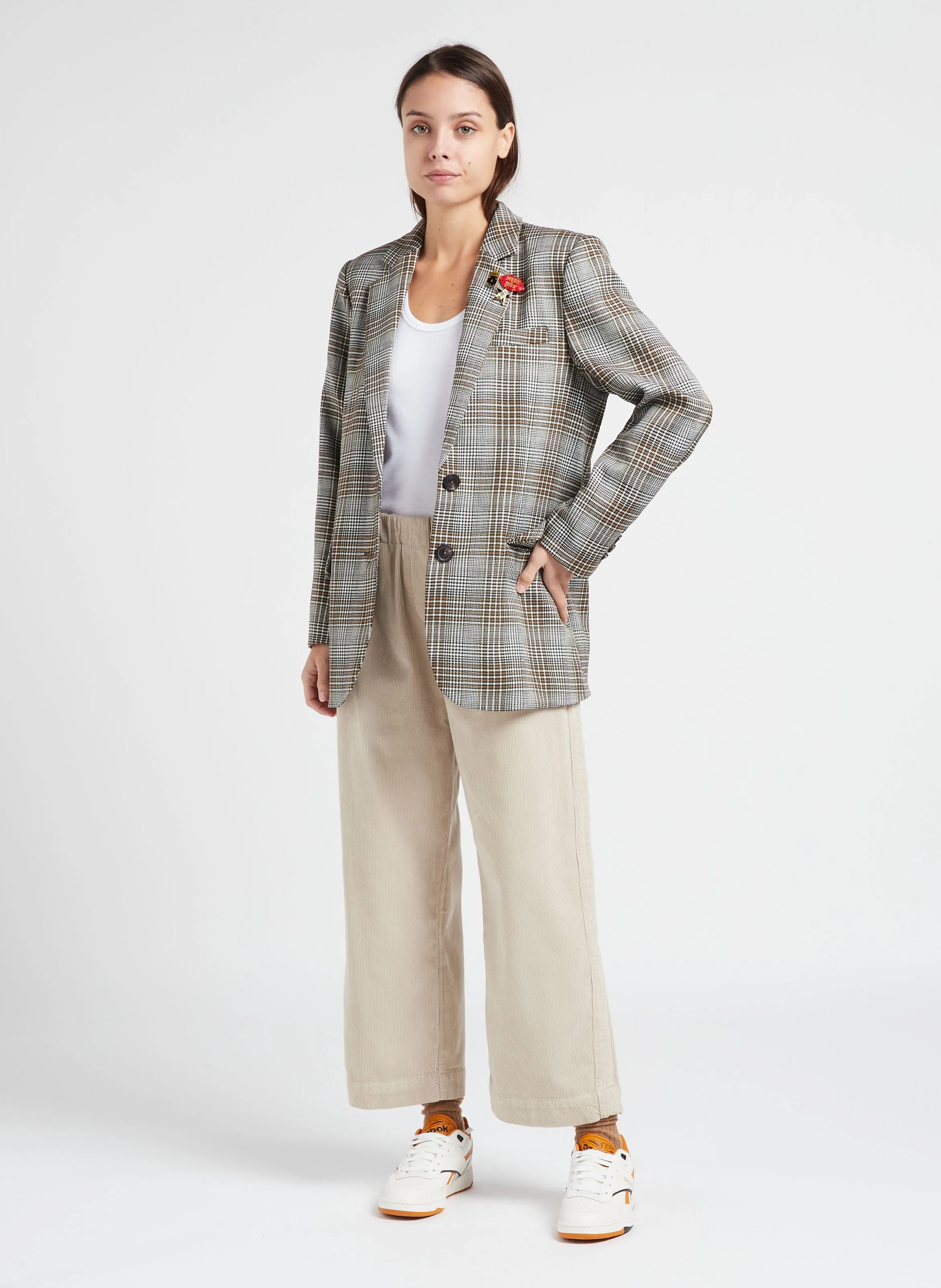 PENNY  PANTALóN RECTO DE ALGODóN EN BEIGE