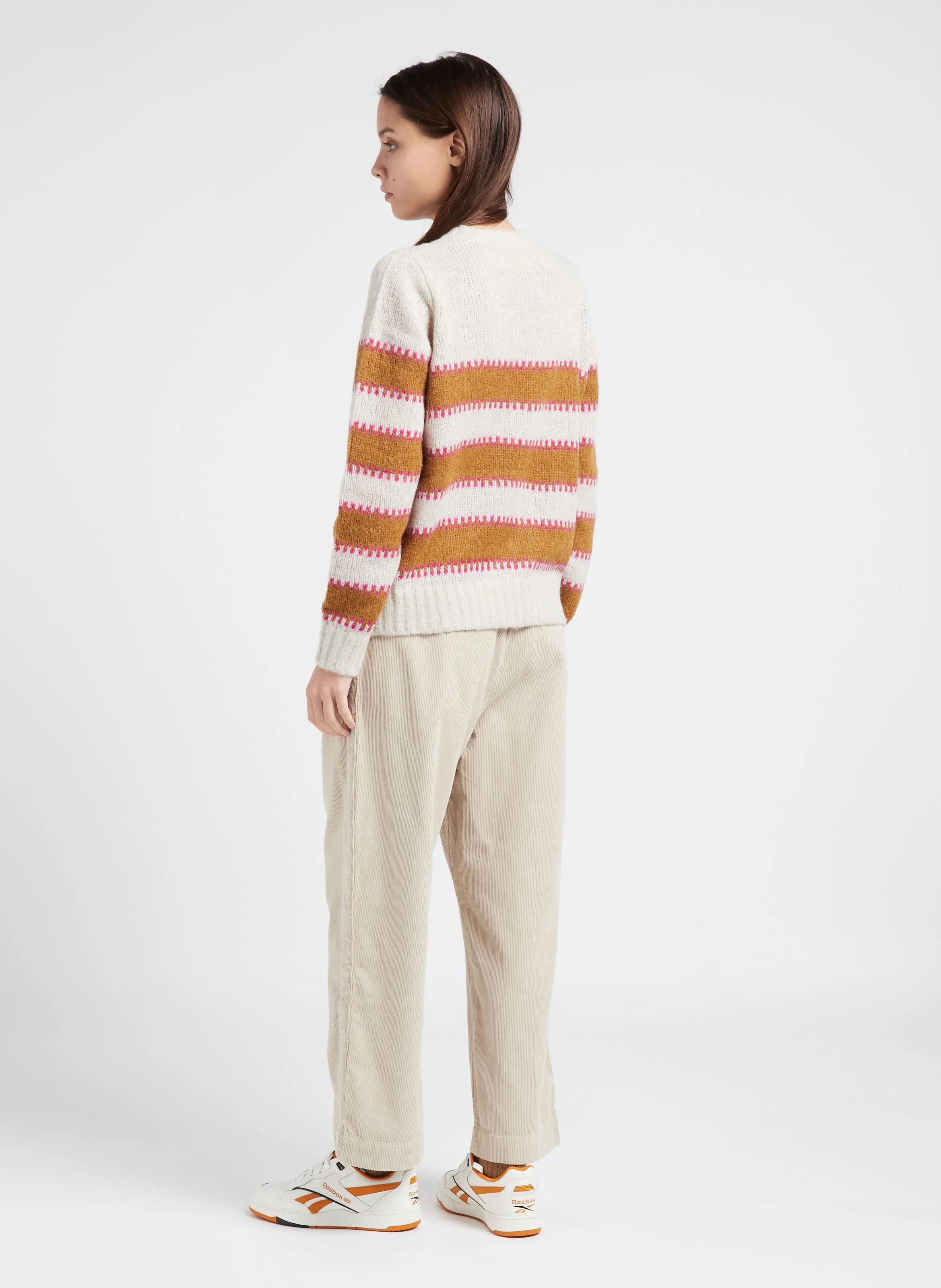 PENNY  PANTALóN RECTO DE ALGODóN EN BEIGE
